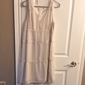 GAP Cream A Line Dtess With Waist Ties